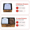 Chest of Drawers with 10 Fabric Drawers Tall Storage Unit Metal Frame Wooden Top