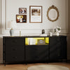 8 Fabric Drawers, Metal Frame Storage Cabinet with Wood Top for Living Room