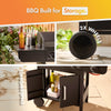 Gas BBQ, 6+1 Burner Barbeque Grill with Gas Hose & Regulator