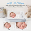 2K 2.4GHz WiFi Baby Monitor, Phone App & 5'' Screen Control, Smart Night Light