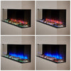 Media Wall Electric Fire 3D Fuel Bed & 13 LED Colours - Endeavour Fires Rosedale