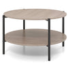2-Tier Industrial Accent Table with Open Storage Shelf