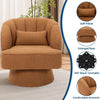 360° Swivel Accent Chair Upholstered Barrel Chair w/Striped Backrest Living Room