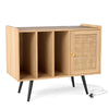 Boho Record Storage Table Record Player Stand w/ Charging Station