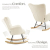 Relax Rocking Chair Armchair Nursery Nursing Seat Wooden Runners Thick Padding