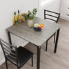 3-Piece Dining Table Set for 2,Space Saving Metal Frame Kitchen Table & 2 Chairs