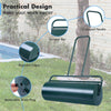 48L Steel Garden Lawn Roller Water Sand Filled Outdoor Grass Roller w/Drain Plug
