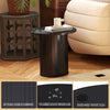 40CM/60CM Coffee Table Round Wood Side Table Sets With Hidden Storage Walnut