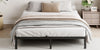 Double Metal Bed Frame Strong Platform Bed Frame Heavy Duty Black 153 x 203 cm