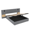 Upholstered Bed With Storage, Ottoman Bed Frame King Size Storage Bed 5ft Grey