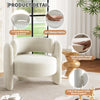 Oversized Barrel Accent Chair Modern Chenille Armchair for Living Room Home