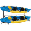 Freestanding Kayak Storage Rack with 6 Lockable Wheels-Black
