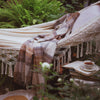 Boho Camping Hammock Outdoor Travel Double Person Hanging Hammock Rocking Bed UK