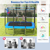 Heavy Duty Recreational Trampoline 10 x 8FT Backyard Trampoline-Blue