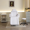 White Massage Table Bed Hydraulic Couch Beauty Salon Recliner Chair with Stool