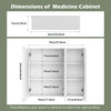 Bathroom Mirror Cabinet 3 Door Shelf Storage Wall Mounted Cupboard White Iqpwolp