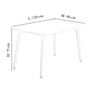 Patchwork Eiffel Halo Dining Set - 4 x Fabric Chairs & White Halo Table Modern