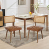 Rattan Back Dining Chairs Set of 1 2 Mid-Century Modern Kitchen Chairs for Home