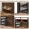Large Dog Crate Wooden Kennel Heavy Duty Cage with Feeder End Table Pet Furnitur