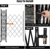 Single Folding Security Gate 85"x85" Door 360° Rolling Barricade Gate w/ Padlock