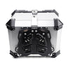 55L Motorcycle Rear Top Box Luggage Silver Aluminium Tail Carrier Toolcase