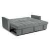 Milo Grey Corner Sofa Bed with Storage Velvet Pull Out Bed Left or Right Chaise