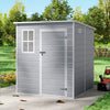 6ft x 6ft Plastic Sheds Outdoor Garden Shed Lockable Utility Tools Storage House
