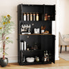 Kitchen Modern Wooden Large Coffee Bar Station-Black