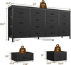 Chest of Drawer Dresser TV Stand for 75" TV 14 Drawer w/ Power Outlet Bedroom