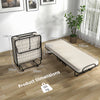 Home Office Folding Bed Guest Bed with Mattress & 4 Wheels