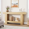 63" x 11.8" x 31.5" Entryway Console Table,2 Tier Sofa Table with Open Storage