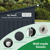 Triple Door Garden Storage Shed Galvanized Steel Sloped Roof Backyard Bike Tool