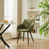 2pcs Dining Chairs Set Faux Leather/Velvet Padded Metal Legs Restaurant Armchair