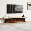 Electric Fireplace Panoramic Media Fire 40-72in Wall Insert LED Fireplace Heater