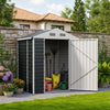 3-10FT Galvanised Garden Storage Shed Outdoor Apex /Pent Roof Log Tool House Box