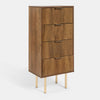 OHS Ribbed Bedside Table Cabinet 3/4/5/6 Draw Nightstand Side Board