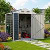 3-10FT Galvanised Garden Storage Shed Outdoor Apex /Pent Roof Log Tool House Box