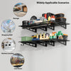 2 Pcs 2x4FT Heavy Duty Garage Wall Mounted Shelves,400lbs,Metal Storage Rack