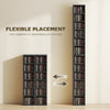 Set of 2 CD Storage Units DVD Shelf with Adjustable Shelves, Black