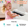 ♬Mustar 37 Keys Kids Keyboard Piano Wooden Educational Toy Stool DIY Sticker