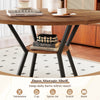 Farmhouse Kitchen Table 118CM Round Dining Table for 4-Brown