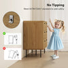 Bedroom Chest of Drawers, Modern 6 Drawer Dresser, Oak