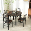 Industrial Space-saving Dinette Furniture 5 Piece Dining Table Set-Coffee