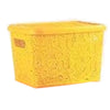 Large Lace Plastic Storage Box Lid Basket Container Kitchen Home Office 5.5 Ltr