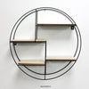 Round Multi Section Shelf Metal Wire Wall Mounted Floating Shelves Display Unit