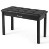 ♬Mustar Piano Stool Wooden Piano Bench With Storage Padded Keyboard Seat White