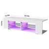 White 135cm High Gloss TV Stand Storage Cabinet Cupboard Unit with RGB Vwpcuoazt