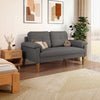 2-Seater Sofa Small Fabric Couch Armrest Side Pocket Modern Living Room