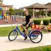 24 Inch Adult Trike Tricycle Bike 7-Speed 3 Wheels Cruiser Bicycle with Basket