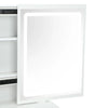 Dressing Table Mirror Drawers Vanity Makeup Desk Stool Set With LED Lights White